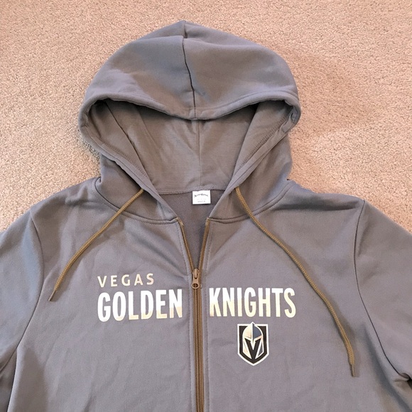Las Vegas Golden Knights Hockey Fleece Hoodie Jacket Adult Large Grey Zip Up - Picture 2 of 11